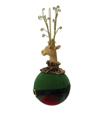 Palla di Natale con Renna da Appendere D.15 cm