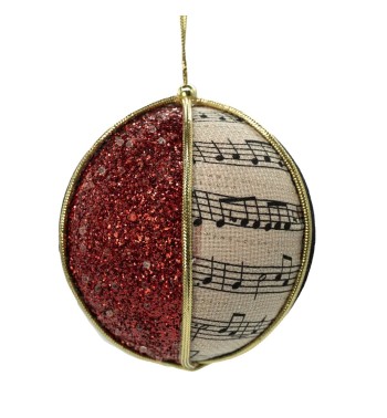 Palla di Natale con Decorazione a Spicchi D.8 cm