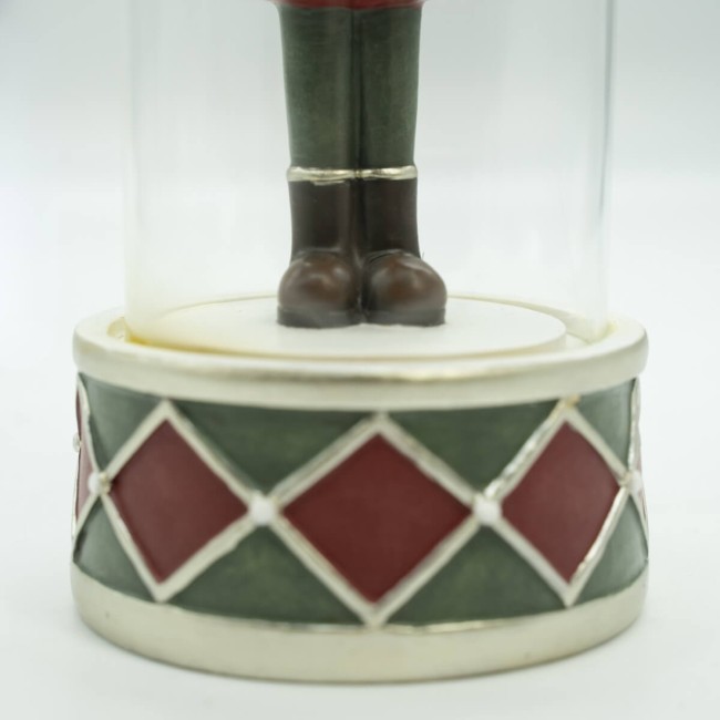 Schiaccianoci Natalizio in Poliresina con Campana di Vetro 2 Misure