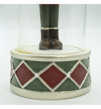 Schiaccianoci Natalizio in Poliresina con Campana di Vetro 2 Misure