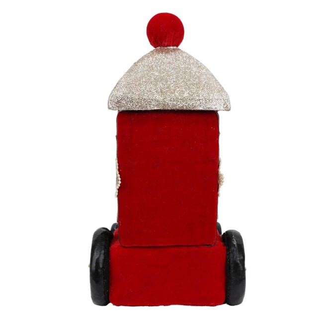 Trenino Natalizio in Tartan e Velluto 56xH.41 cm