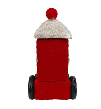 Trenino Natalizio in Tartan e Velluto 56xH.41 cm