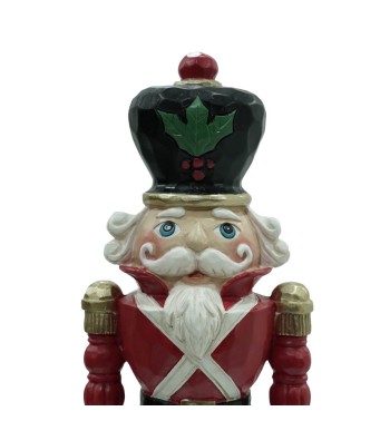 Schiaccianoci di Natale in Resina su Piedistallo 2 Misure