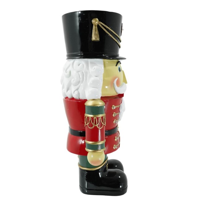 Schiaccianoci Natalizio con Luci Led Colorate H.48 cm | Soldatino di Natale