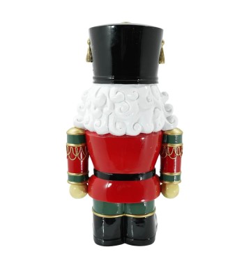 Schiaccianoci Natalizio con Luci Led Colorate H.48 cm | Soldatino di Natale