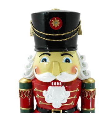 Schiaccianoci Natalizio con Luci Led Colorate H.48 cm | Soldatino di Natale