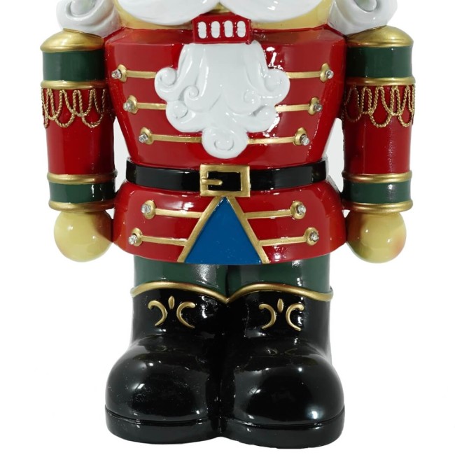 Schiaccianoci Natalizio con Luci Led Colorate H.48 cm | Soldatino di Natale