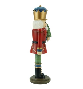 Schiaccianoci Natalizio in Resina con Giacca Rossa H.38,3 cm