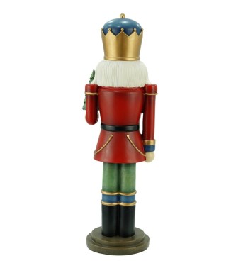 Schiaccianoci Natalizio in Resina con Giacca Rossa H.38,3 cm