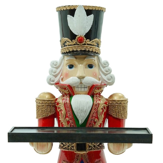 Schiaccianoci di Natale in Resina con Vassoio H.88 cm