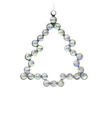 Albero Natalizio con Perline Cangianti da Appendere H.9 cm