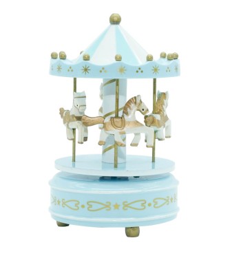 Carillon Giostra con Cavalli H.18 cm