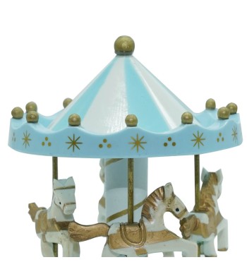 Carillon Giostra con Cavalli H.18 cm