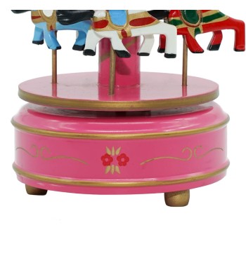 Carillon Giostra con Cavalli H.18 cm