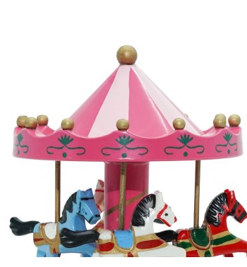 Carillon Giostra con Cavalli H.18 cm