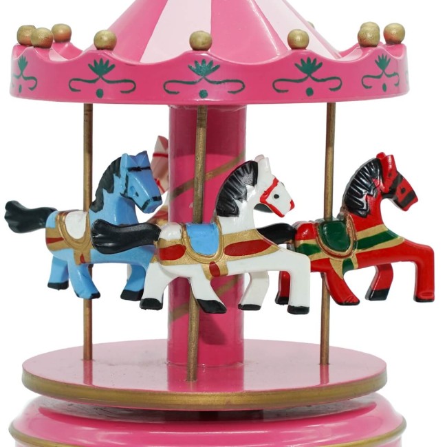 Carillon Giostra con Cavalli H.18 cm