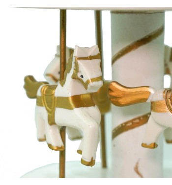 Carillon Giostra con Cavalli H.18 cm