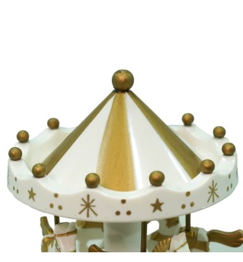 Carillon Giostra con Cavalli H.18 cm