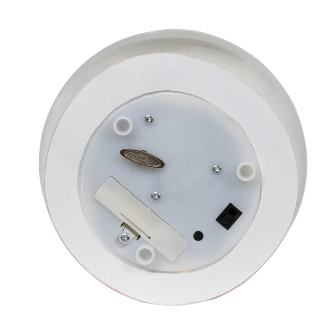 Carillon Natalizio Bianco e Rosa con Musica e Luci Led H.20 cm