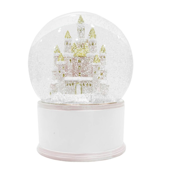 Carillon Natalizio Bianco e Rosa con Musica e Luci Led H.20 cm