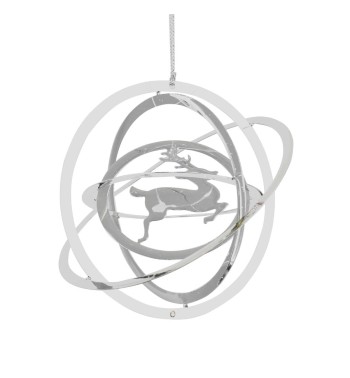 Decoro Natalizio 3D Renna Argento