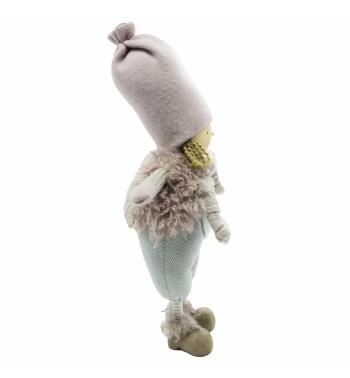 Bimbo in Piedi Grigio e Rosa H.43 cm