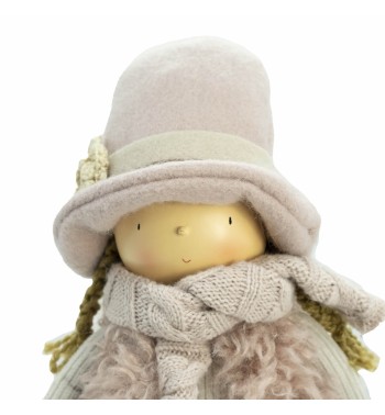 Bimba in Piedi Beige e Rosa H.41 cm