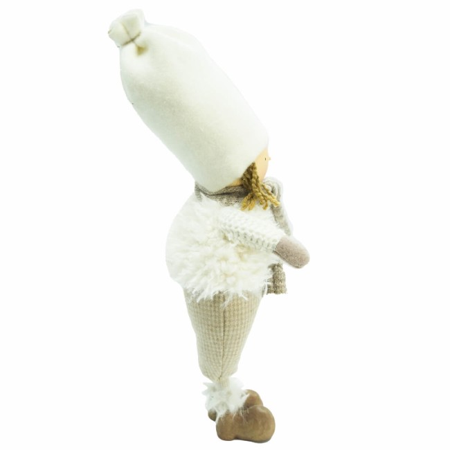 Bimbo in Piedi Beige e Bianco H.43 cm