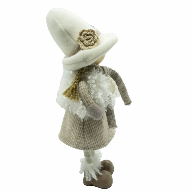 Bimba in Piedi Beige e Bianca H.39 cm