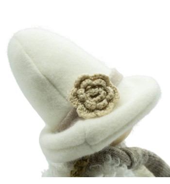 Bimba in Piedi Beige e Bianca H.39 cm