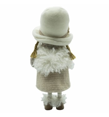 Bimba in Piedi Beige e Bianca H.39 cm