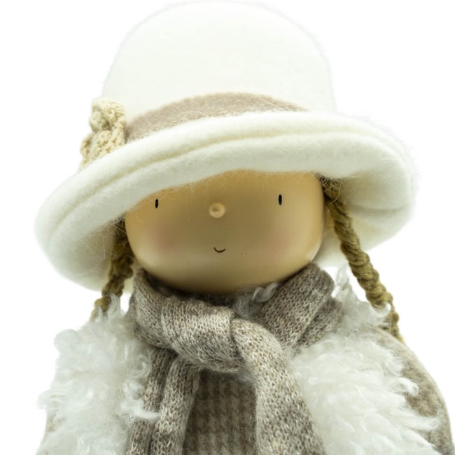 Bimba in Piedi Beige e Bianca H.39 cm