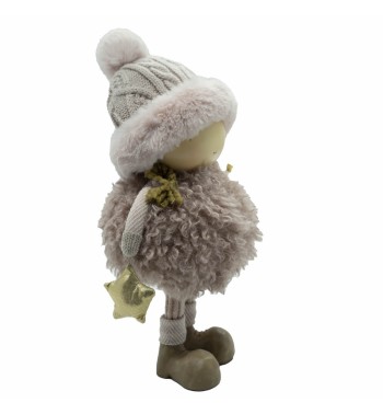 Bimba Rosa in Piedi con Stella in Mano H.34 cm