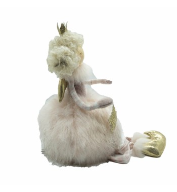 Principessa Rosa Seduta con Stella Oro H.52 cm