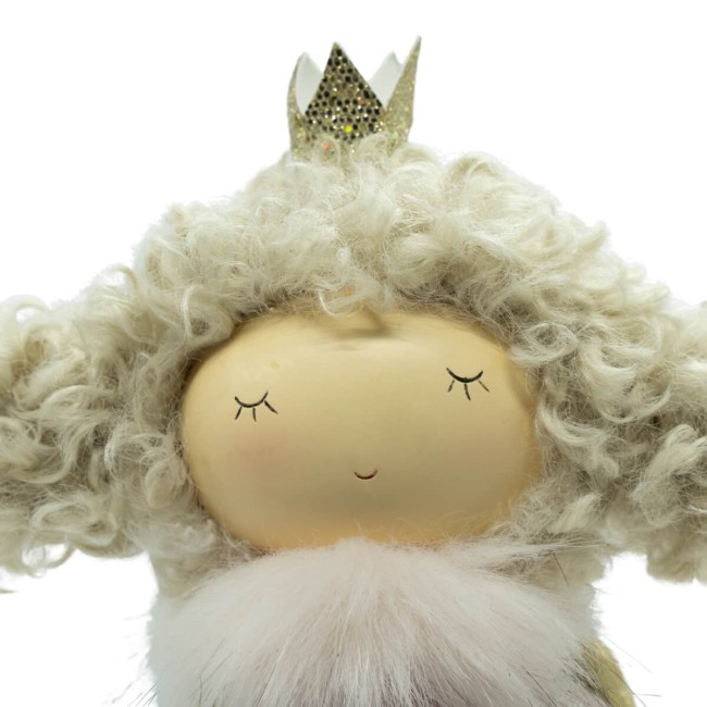 Principessa Rosa Seduta con Stella Oro H.52 cm