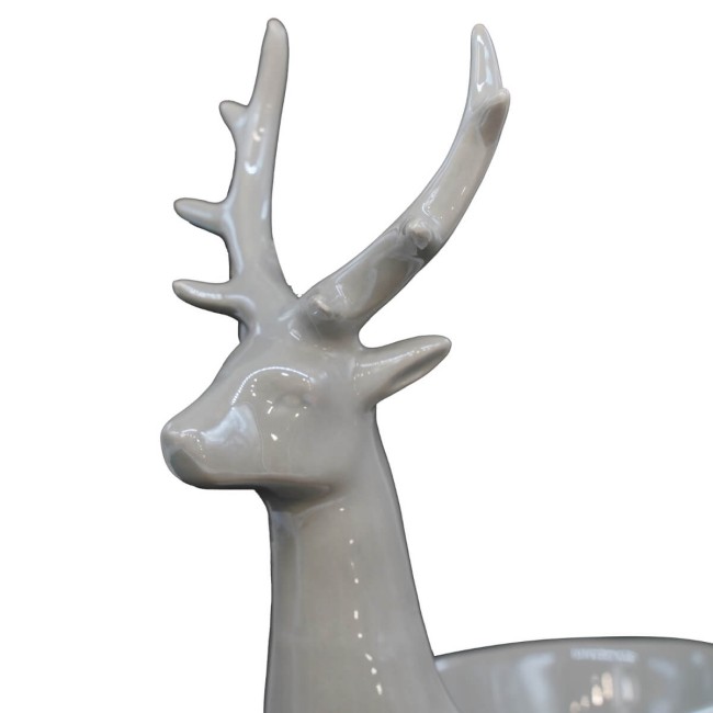 Renna con Contenitore Grigia H.20 cm