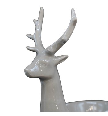 Renna con Contenitore Grigia H.20 cm