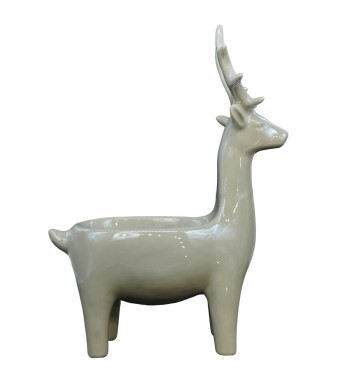 Renna con Contenitore Grigia H.20 cm
