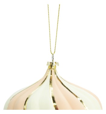 Cipolla Natalizia a Strisce Bianca Rosa e Oro 2 Misure