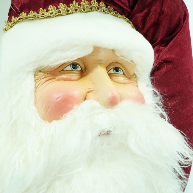Testa di Babbo Natale da Appendere H.74 cm