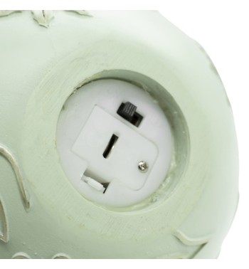 Palla di Natale in Resina Verde Acqua con Luci Led D.13 cm