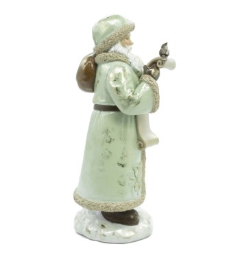Babbo Natale in Resina con Abito Verde Acqua H.31 cm
