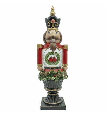 Schiaccianoci Natalizio in Resina con Sfera a Led H.33 cm