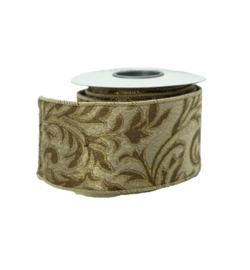 Nastro Natalizio con Decori Oro Disponibile 6 cm x 4 mt - 3 Colori