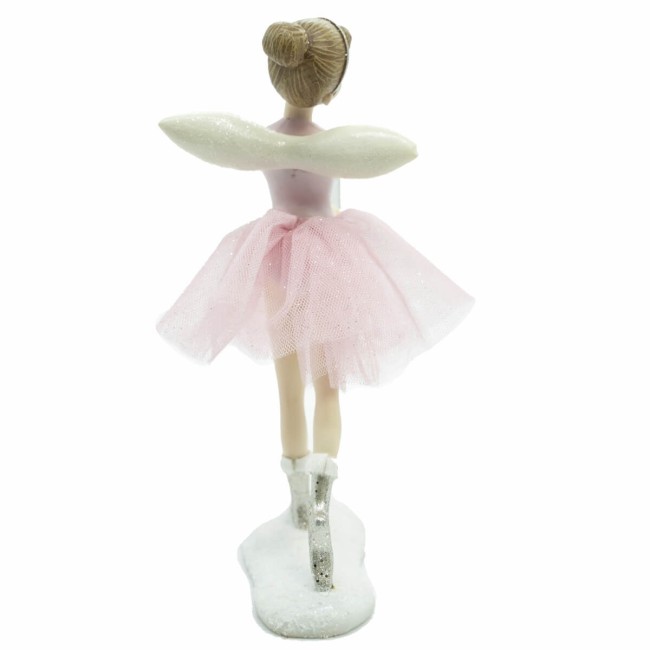 Fatina con Stella in Resina Rosa H.22 cm