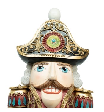 Schiaccianoci Natalizi in Resina  Bianco Rosso e Nero 2 Misure