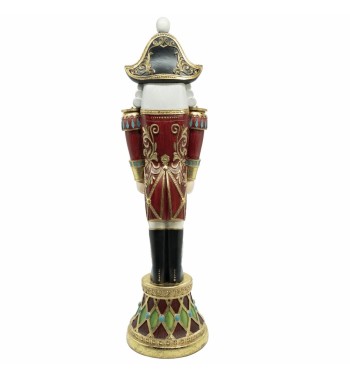 Schiaccianoci Natalizi in Resina  Bianco Rosso e Nero 2 Misure