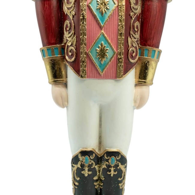 Schiaccianoci Natalizi in Resina  Bianco Rosso e Nero 2 Misure