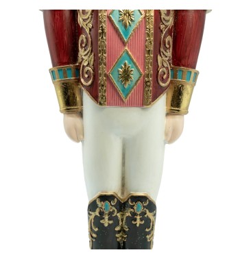 Schiaccianoci Natalizi in Resina  Bianco Rosso e Nero 2 Misure