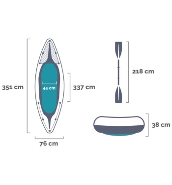Kayak Gonfiabile Challenger K2 - Intex 68306